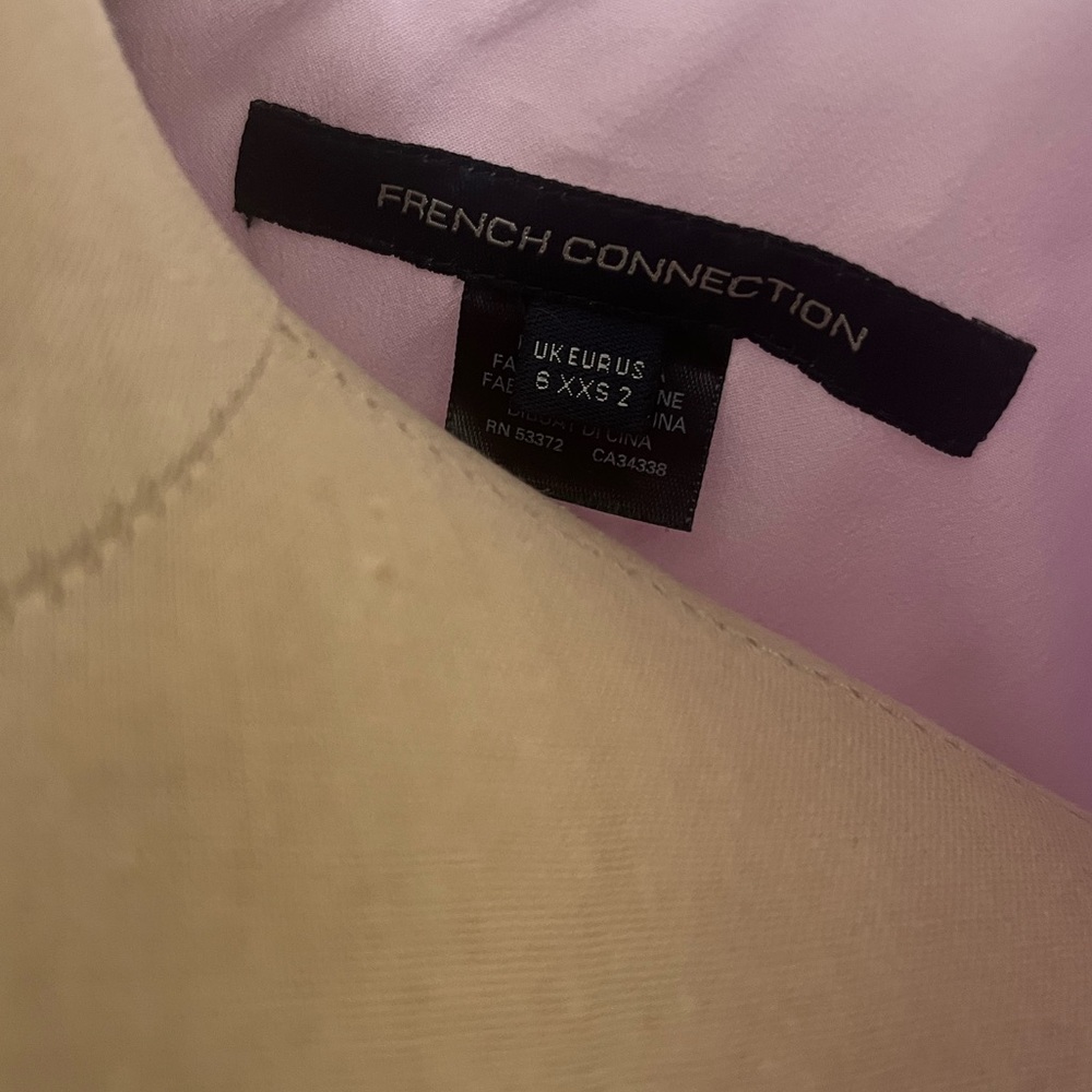 French Connection Mono Armoise Lavender Floral Wrap Mini Dress - Picture 12 of 13